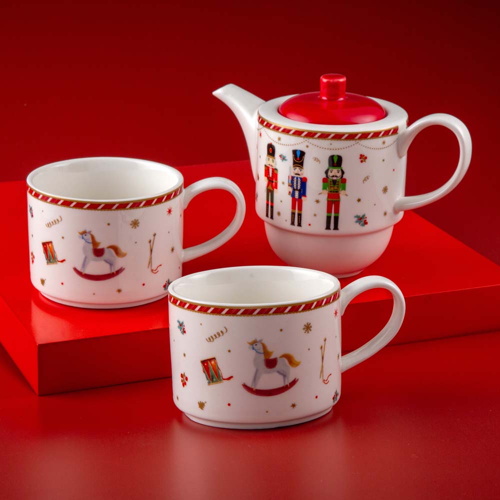 Jumbo Janus Yılbaşı 2'li Bardak Ve Teapot