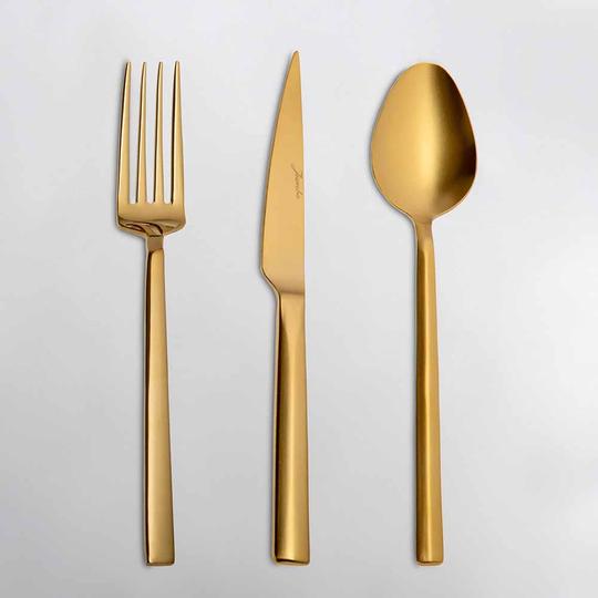 Jumbo 1800 Titanyum Gold 6 Kişilik 18 Parça Çatal Kaşık Bıçak Takımı