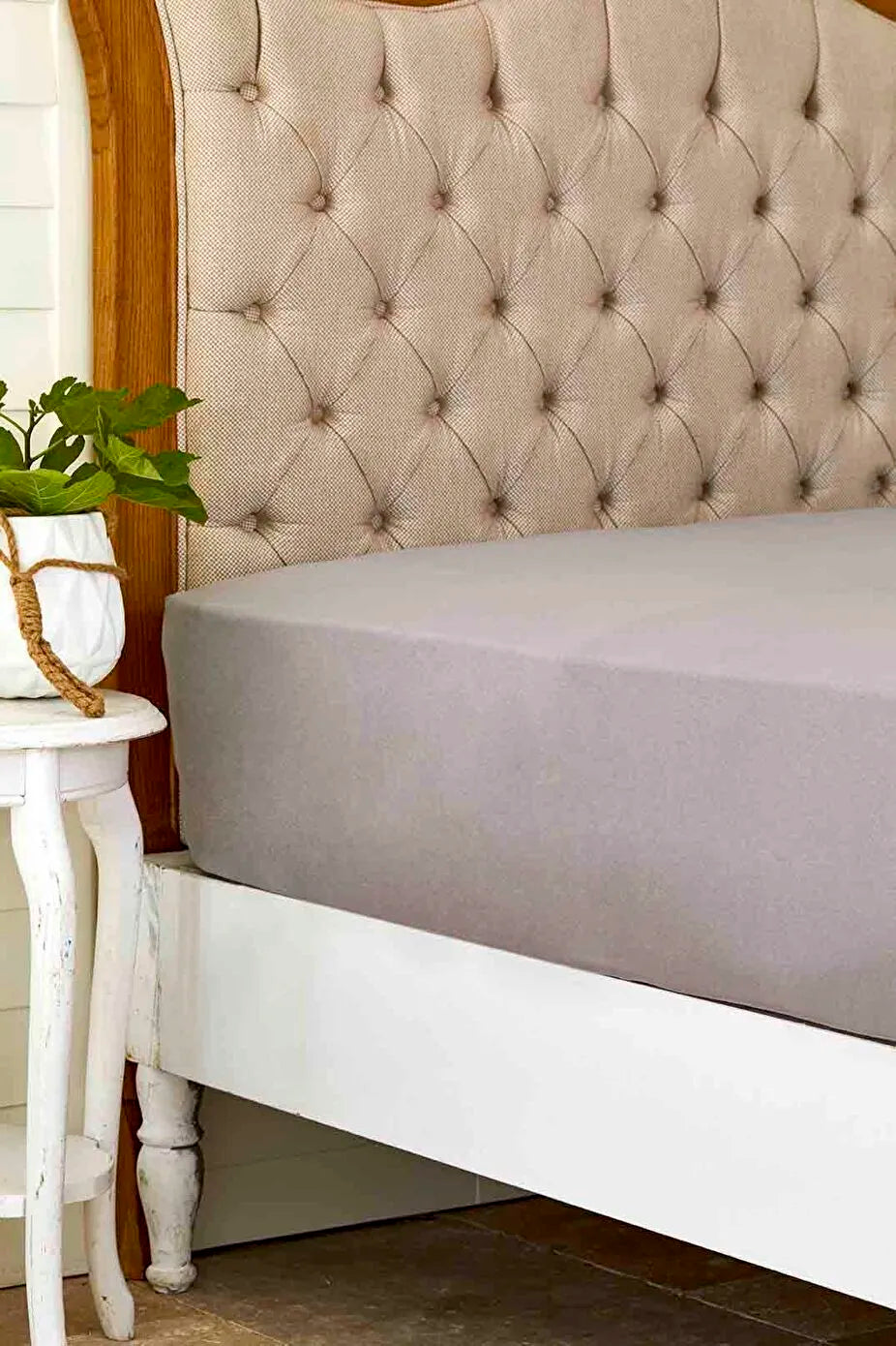 Karaca Home Gri Penye Fitted/Lastikli Çarşaf Tek Kişilik