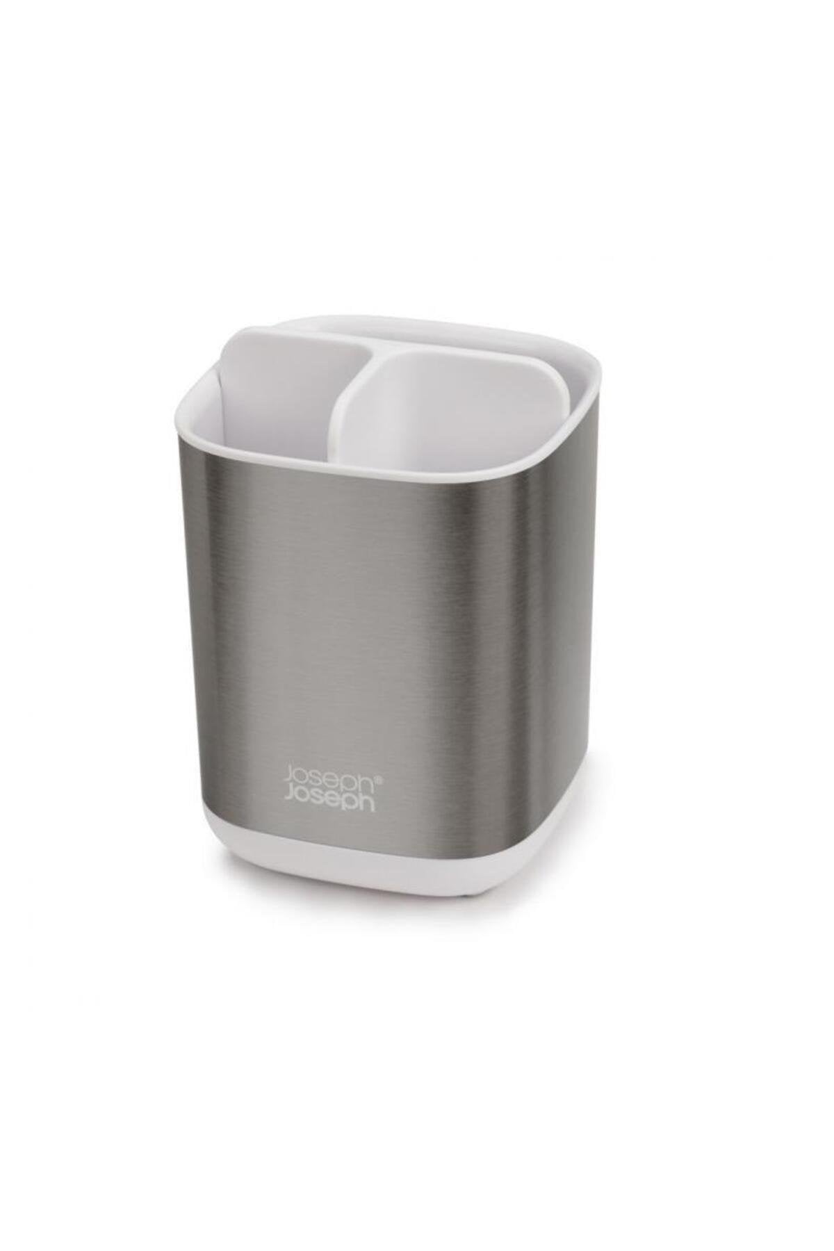 Joseph Joseph Easy-Store Steel Diş Fırçalık - Beyaz/Gri