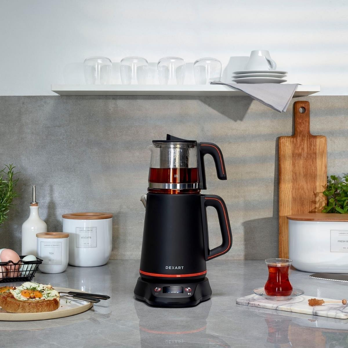 Dexart PerfectTea Dijital Çay Makinesi Black Steel