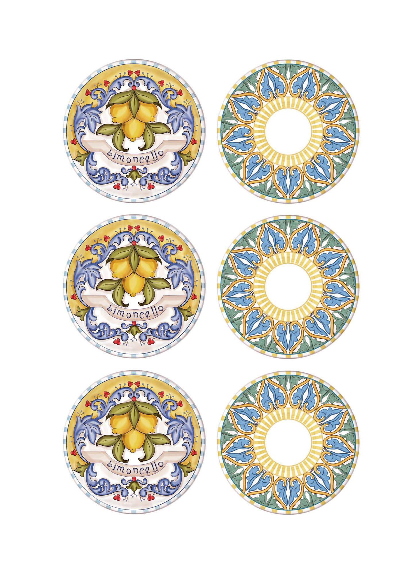Limoncello Pasta Tabağı 6lı Set 19 cm