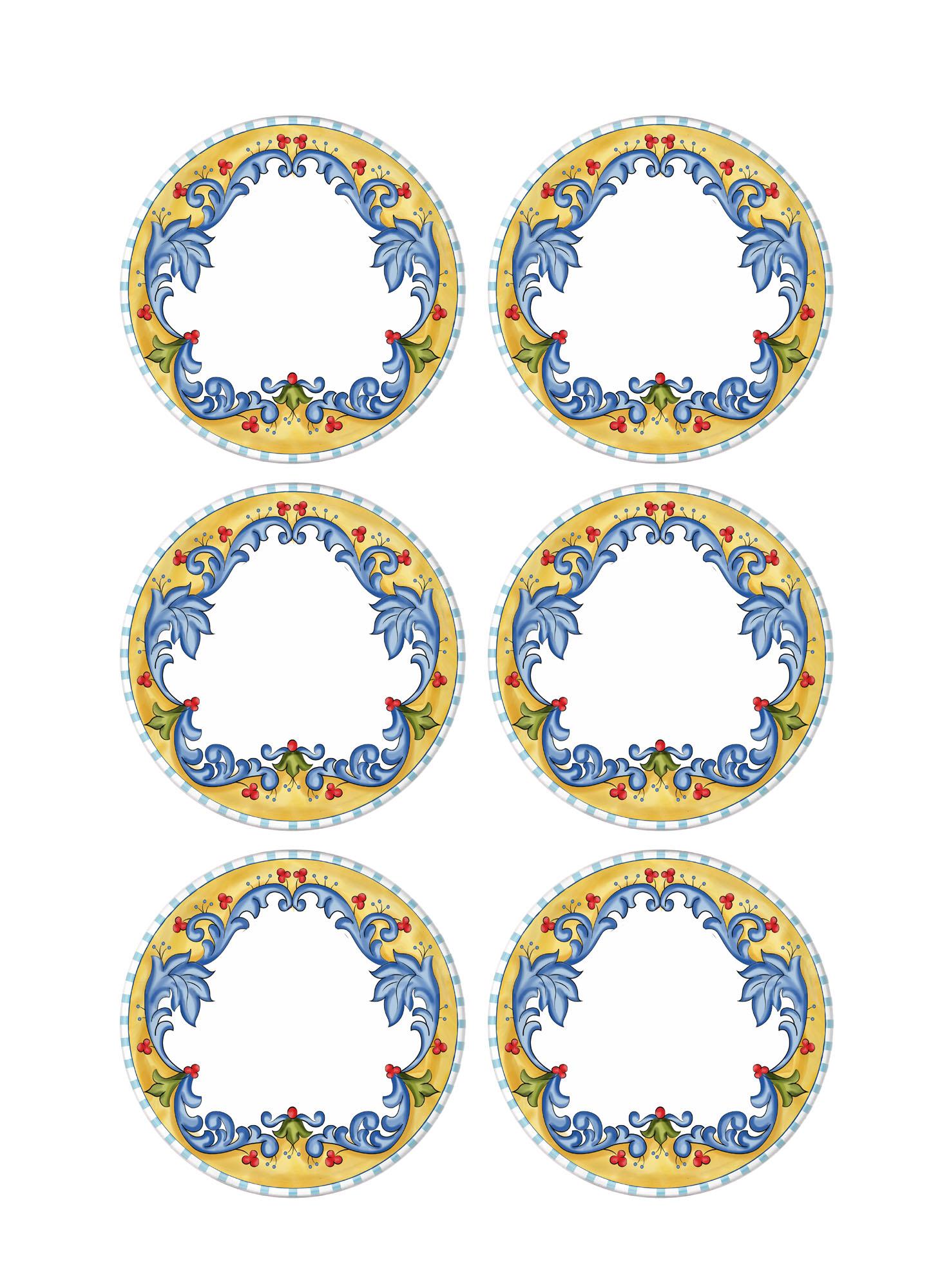 Limoncello Servis Tabağı 6lı Set 26 cm