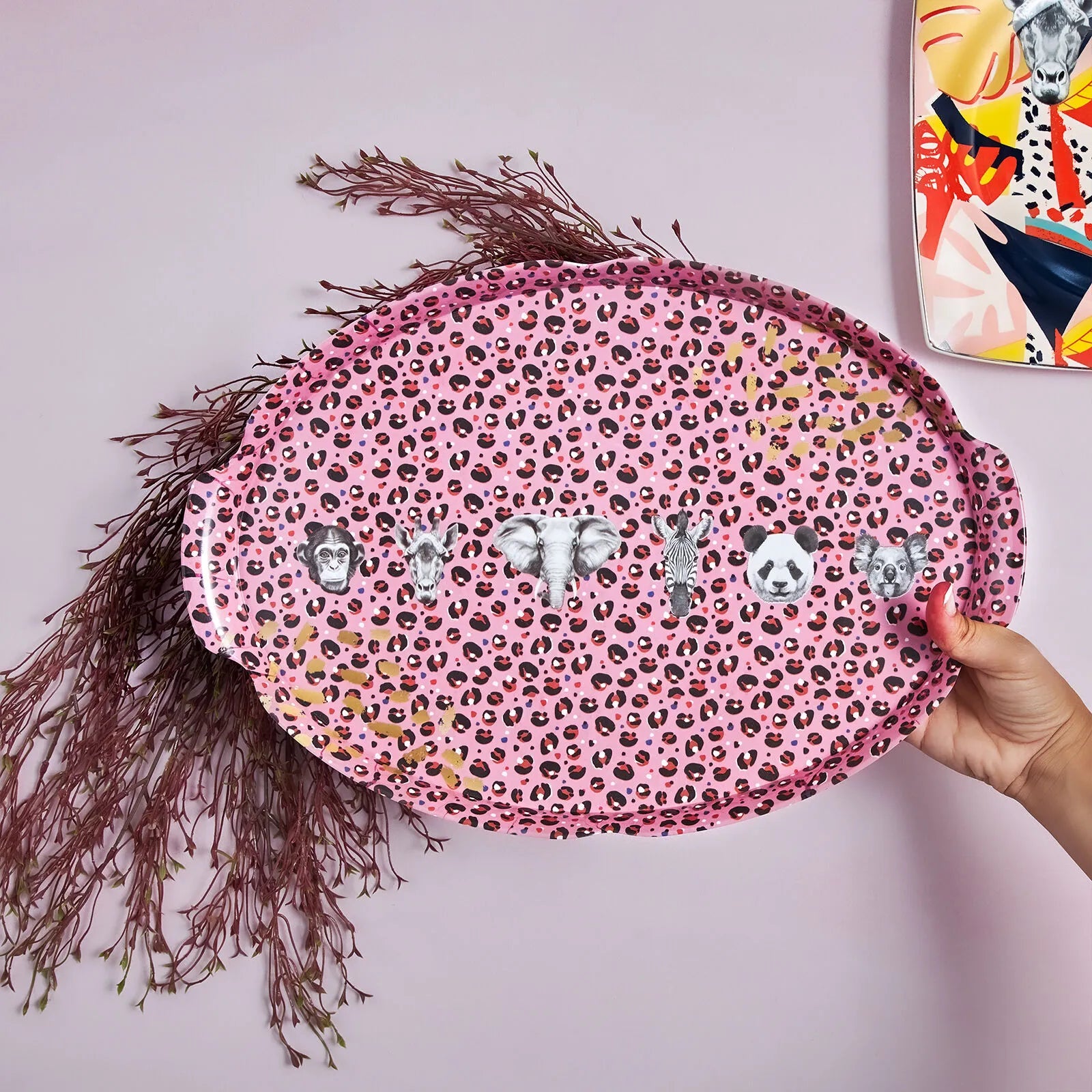 Karaca Zazu Oval Melamin Tepsi 42x29 cm