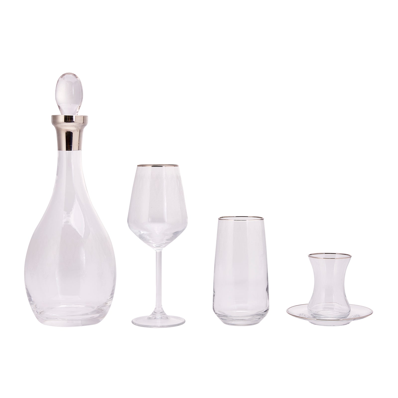 Karaca Marta 49 Piece Glass Set Platinum