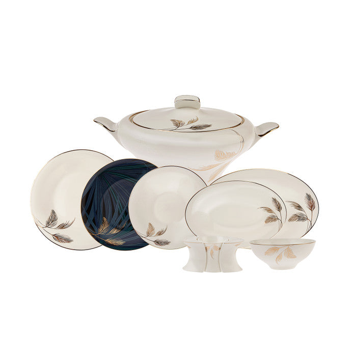 Karaca Fine Pearl Extra Selva 62 Piece Dinner Set for 12 People