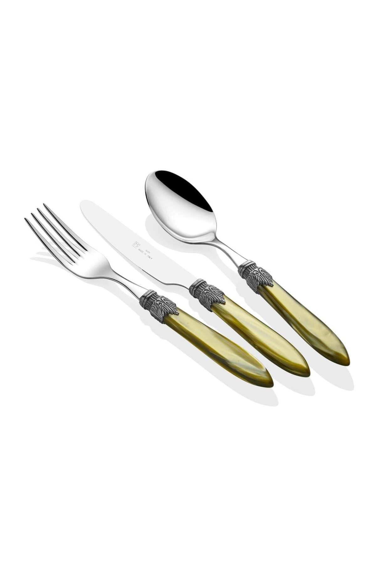 Laura Zeytin Yeşili 75 Parça Çatal Bıçak Seti