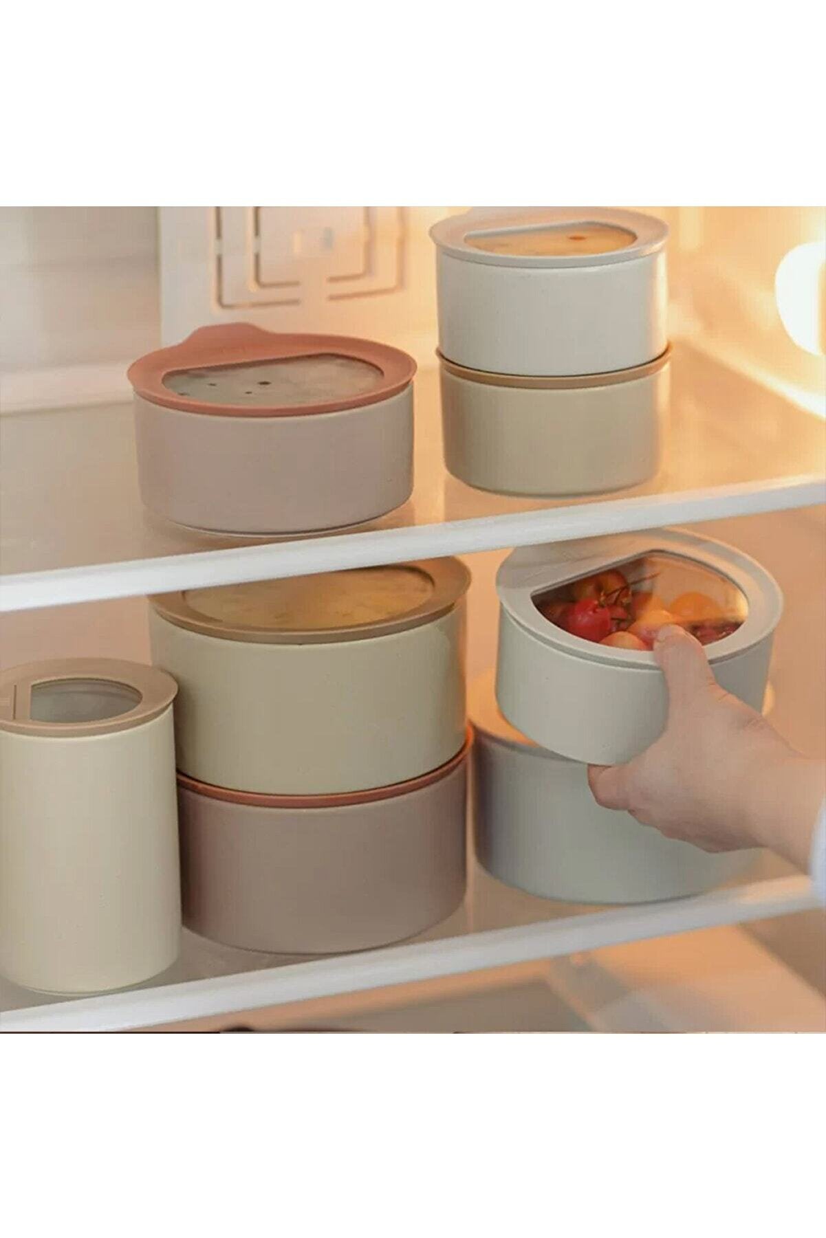 FIKA ONE CERAMIC STORAGE CONTAINER SET 4 PIECES BEIGE