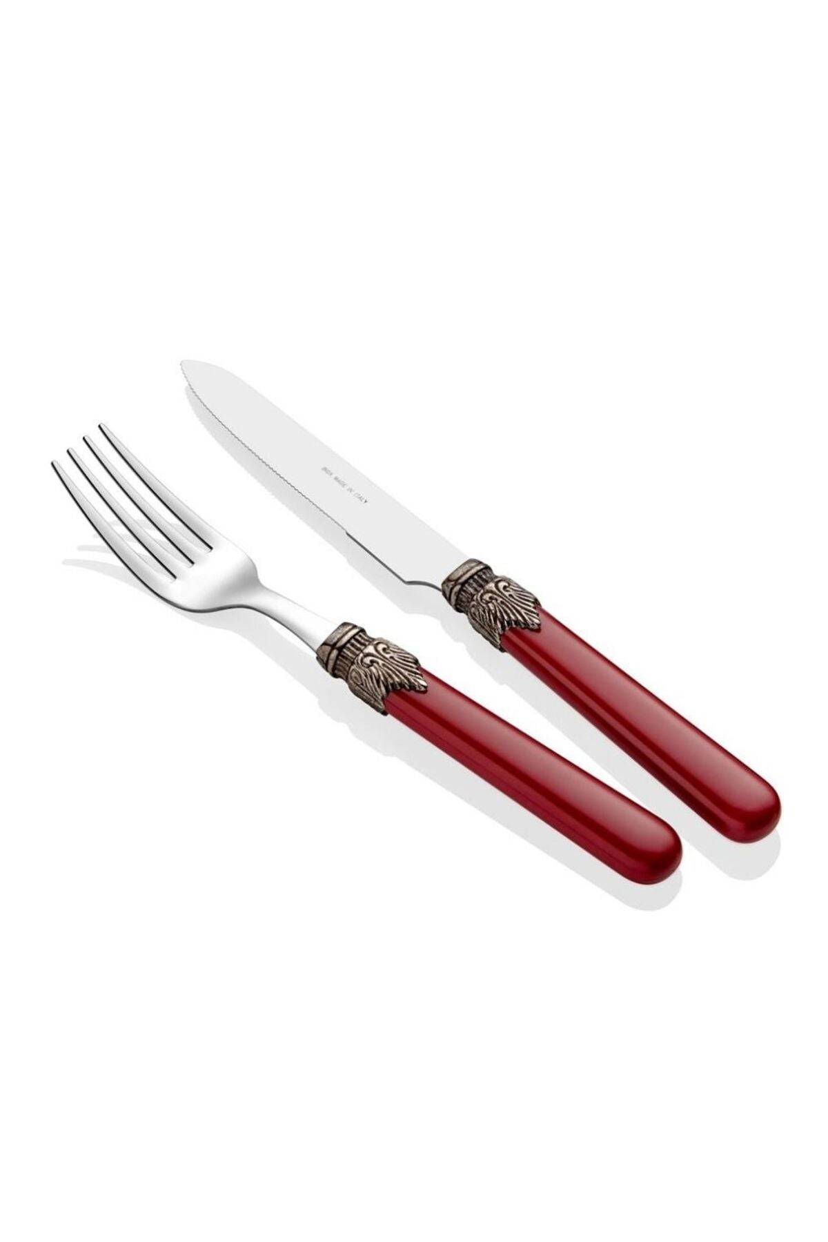 Classic Bordo Kahvaltı Çatal Bıçak Seti 12 Parça