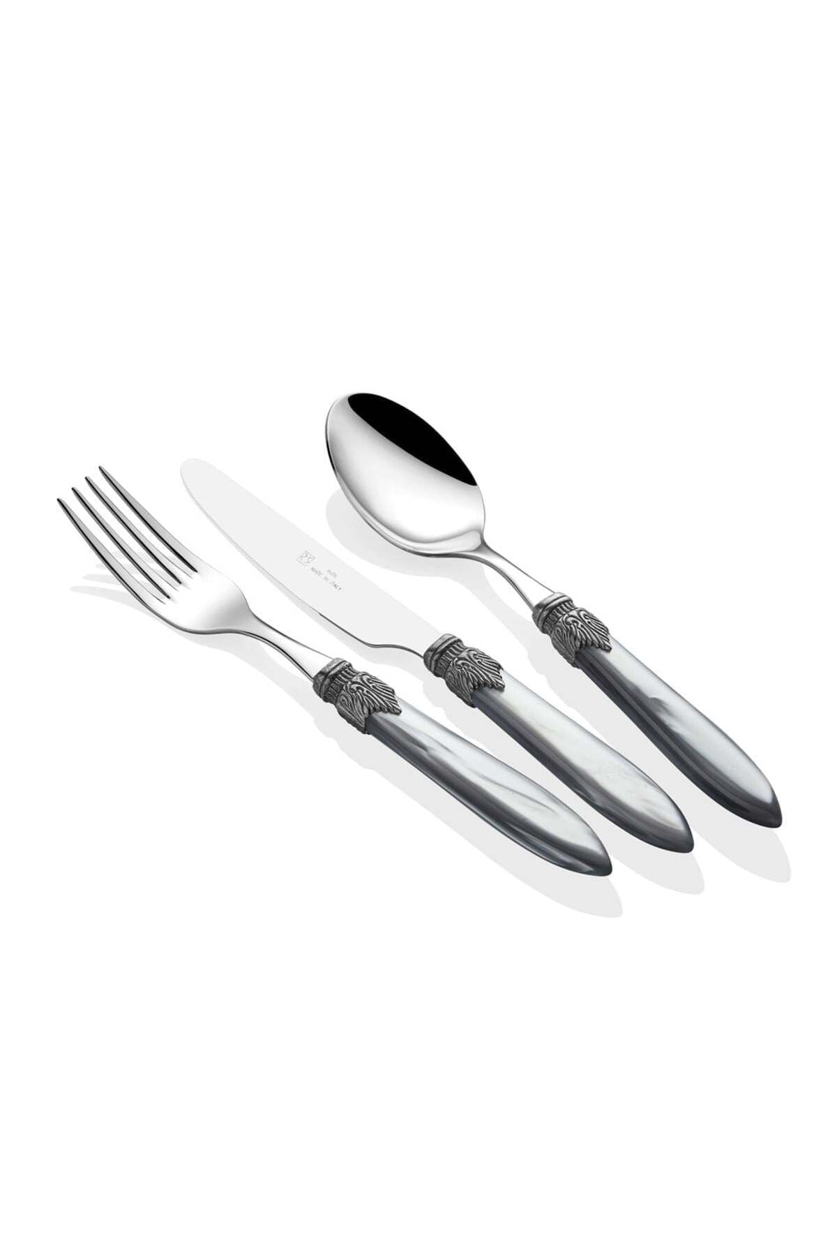 Laura Gri 75 parça çatal bıçak seti