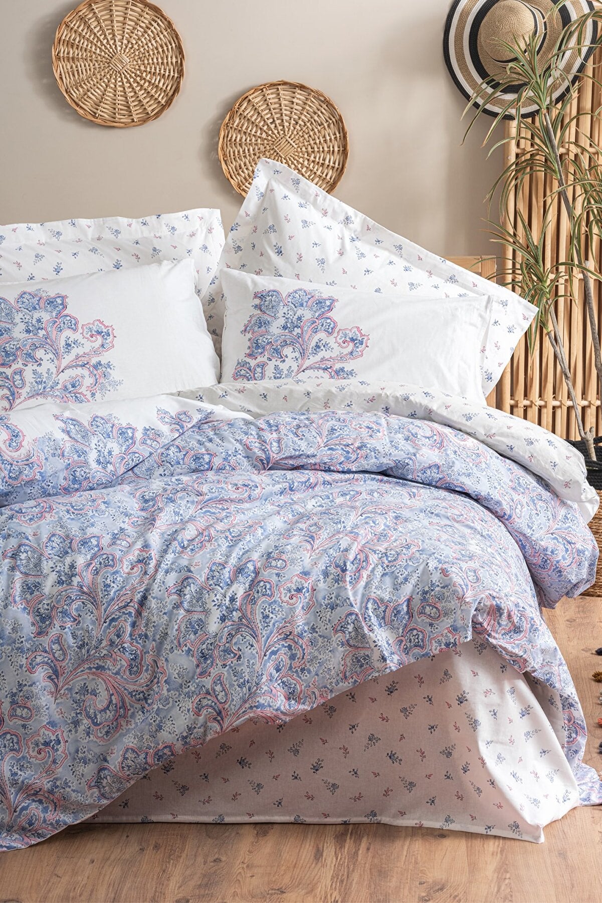 Bohemian Double Duvet Cover Set Mapiya Blue