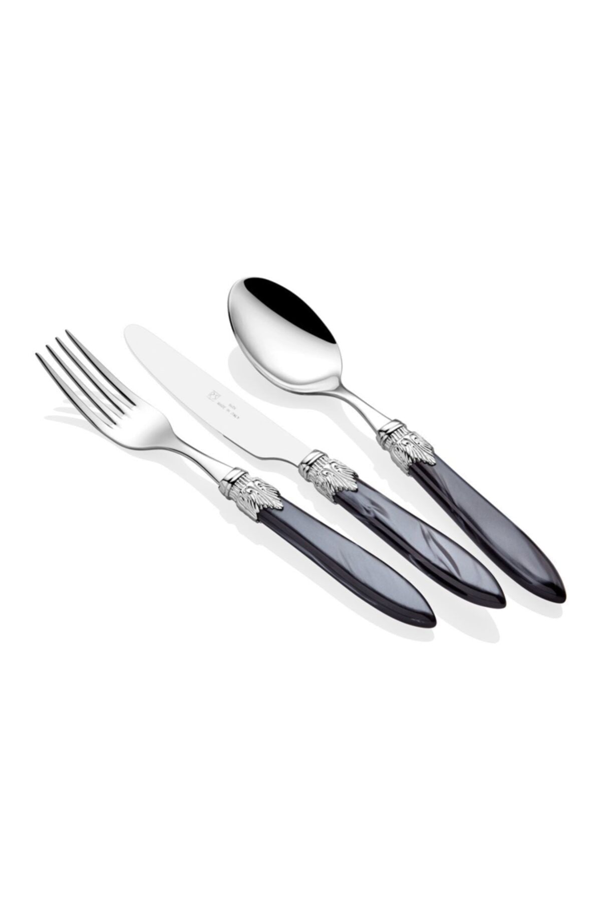 Laura Silver Siyah 75 Parça Çatal Bıçak Seti