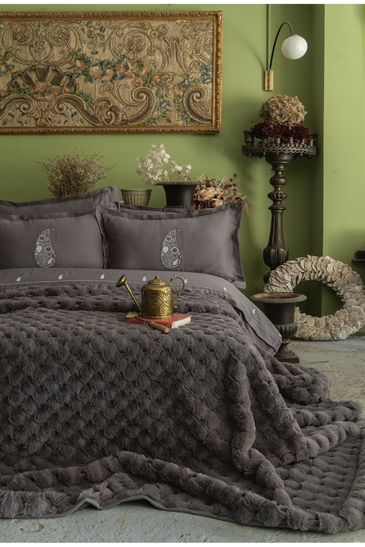 طقم غطاء لحاف مزدوج من Apricitas HOME Silverfox