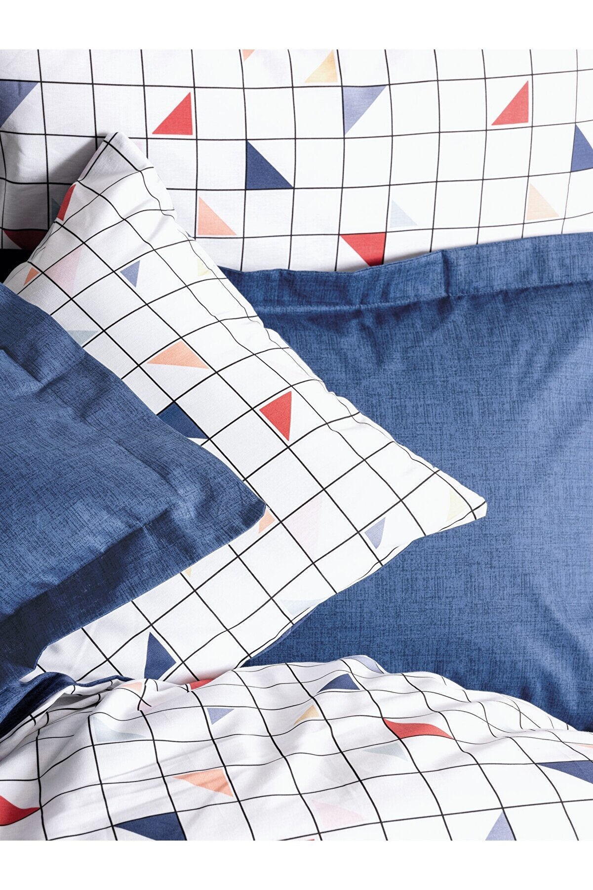 Minimal Double Duvet Cover Set Stew Blue