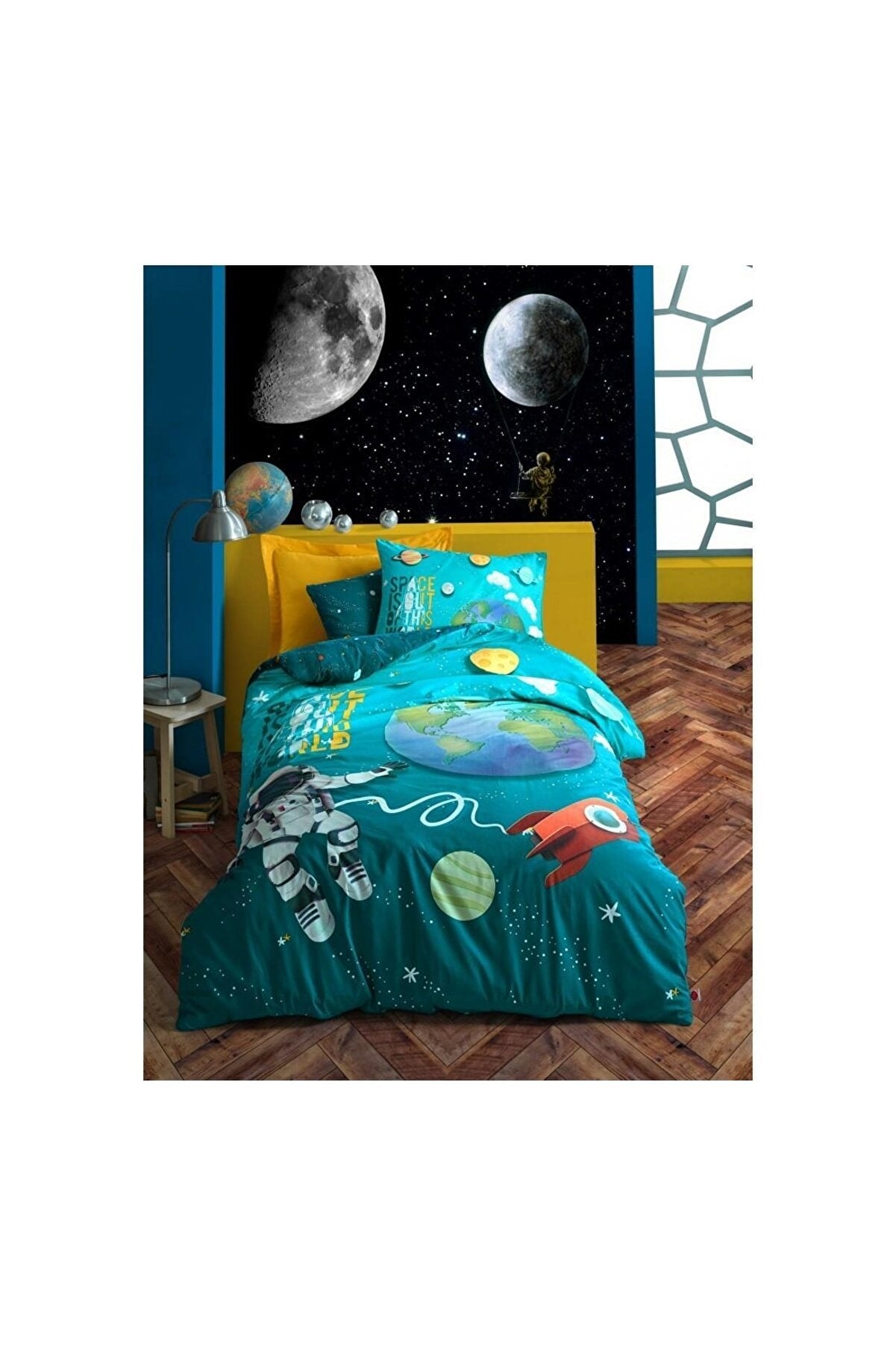 Young Group Little Astronaut Turkuaz Nev.tkm.tk + Fitted Sheet