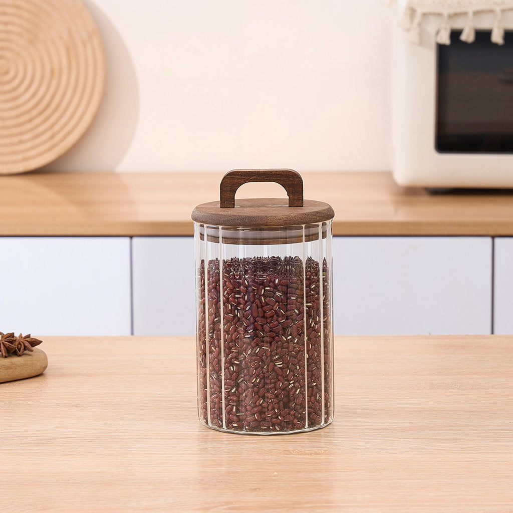 Akasya Kapaklı Cam Kavanoz 950ml