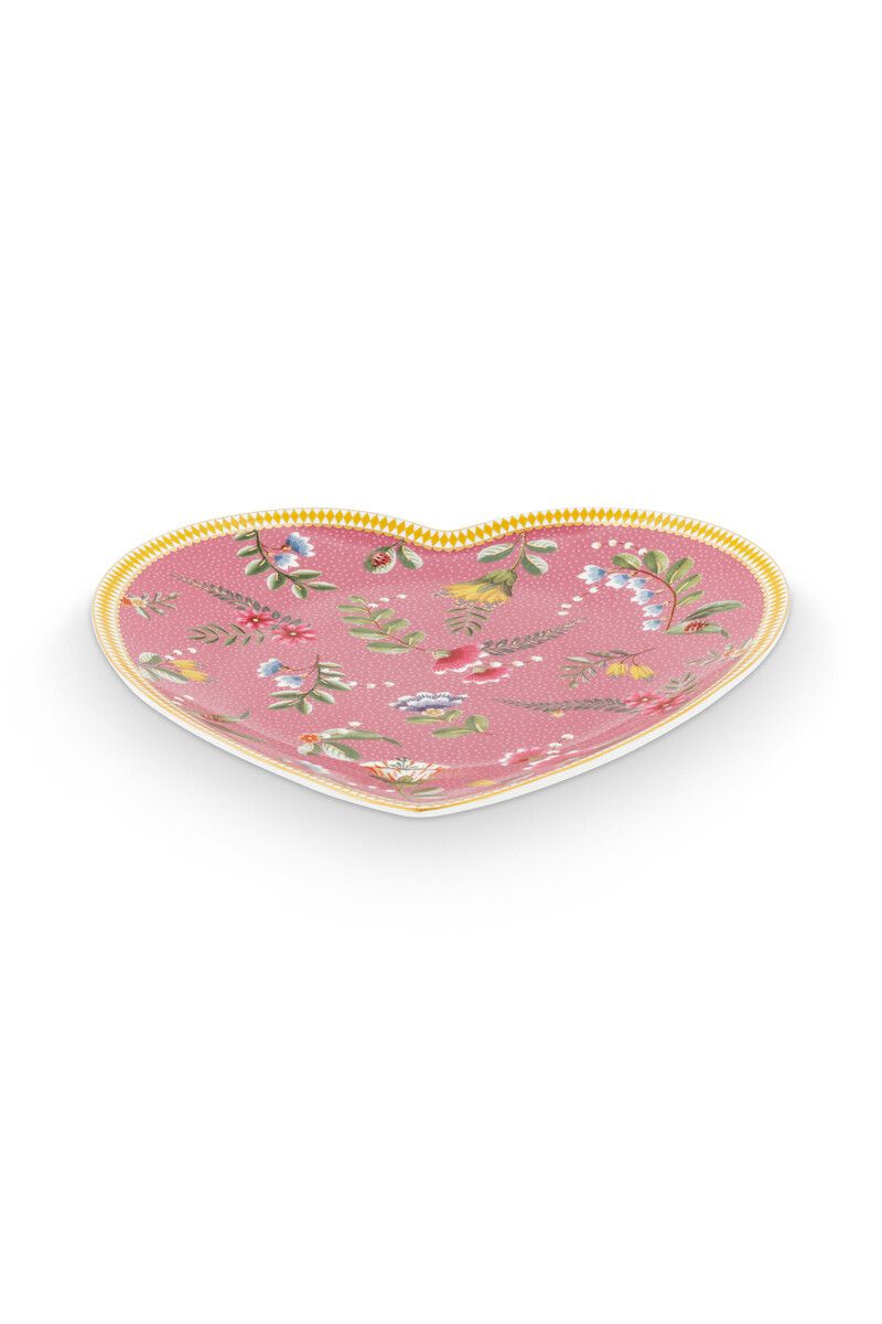 Pip Studio La Majorelle 2'li Pembe Porselen Kalpli Tabak 21.5cm