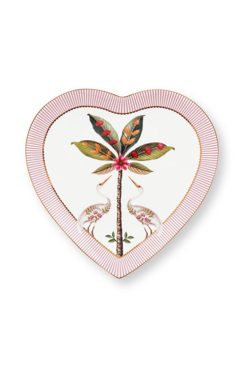 Pip Studio La Majorelle 2'li Pembe Porselen Kalpli Tabak 21.5cm
