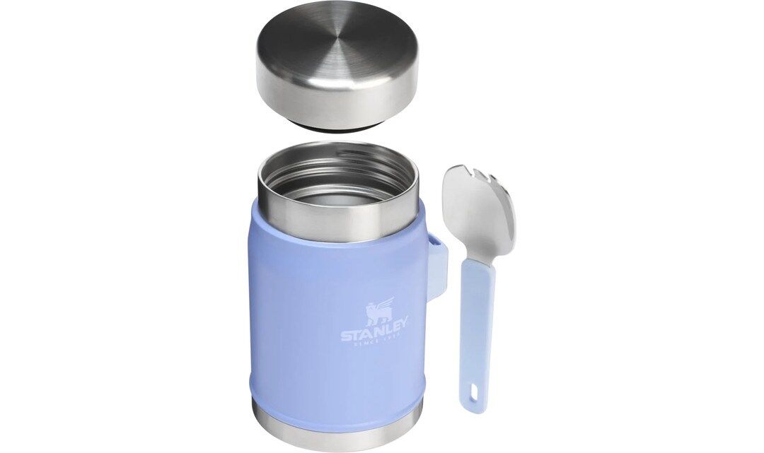 Klasik Paslanmaz Çelik Yemek Termosu Kaşıklı 0, 40 Lt Lila