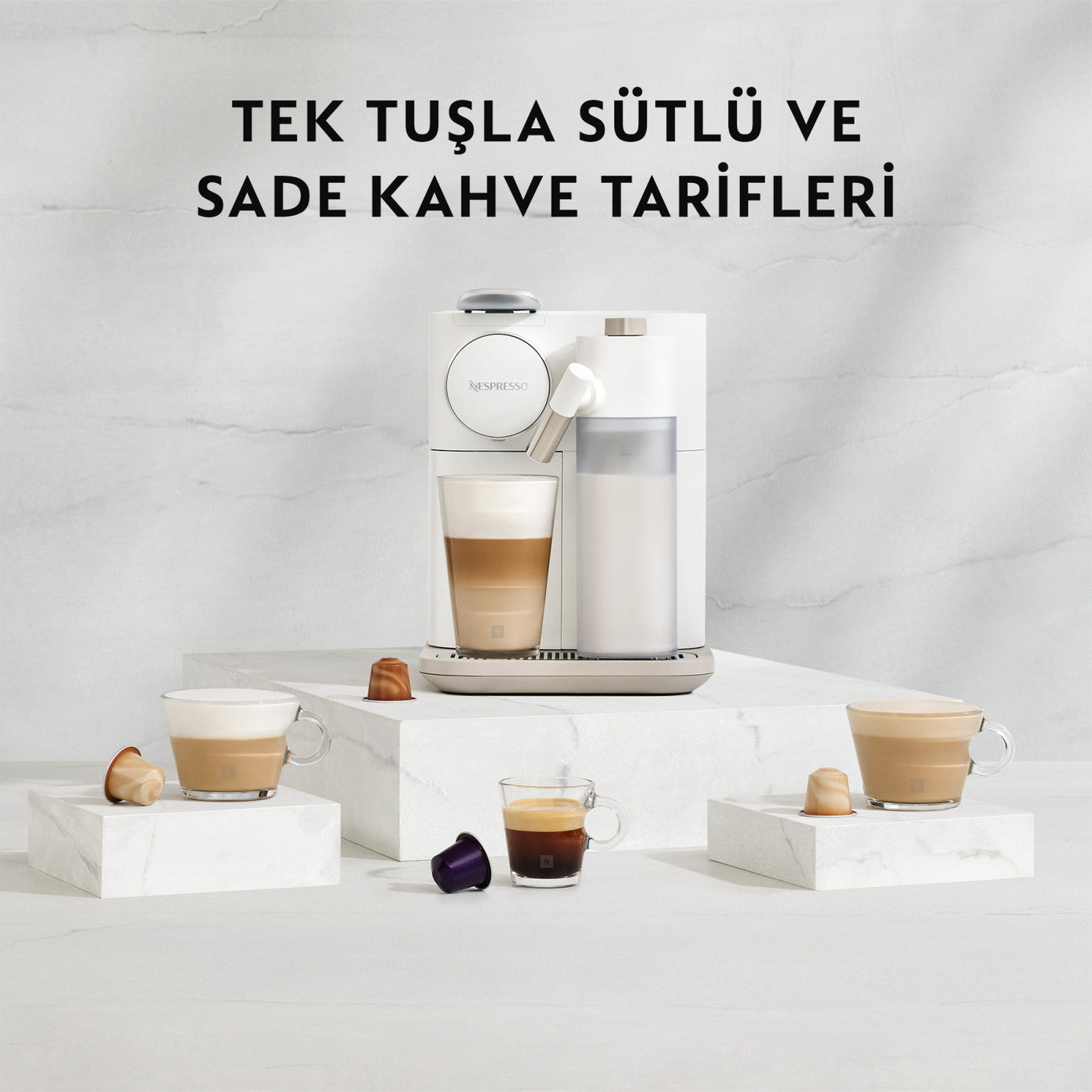 Nespresso F541 Gran Latissima Süt Çözümlü Kahve Makinesi, Beyaz