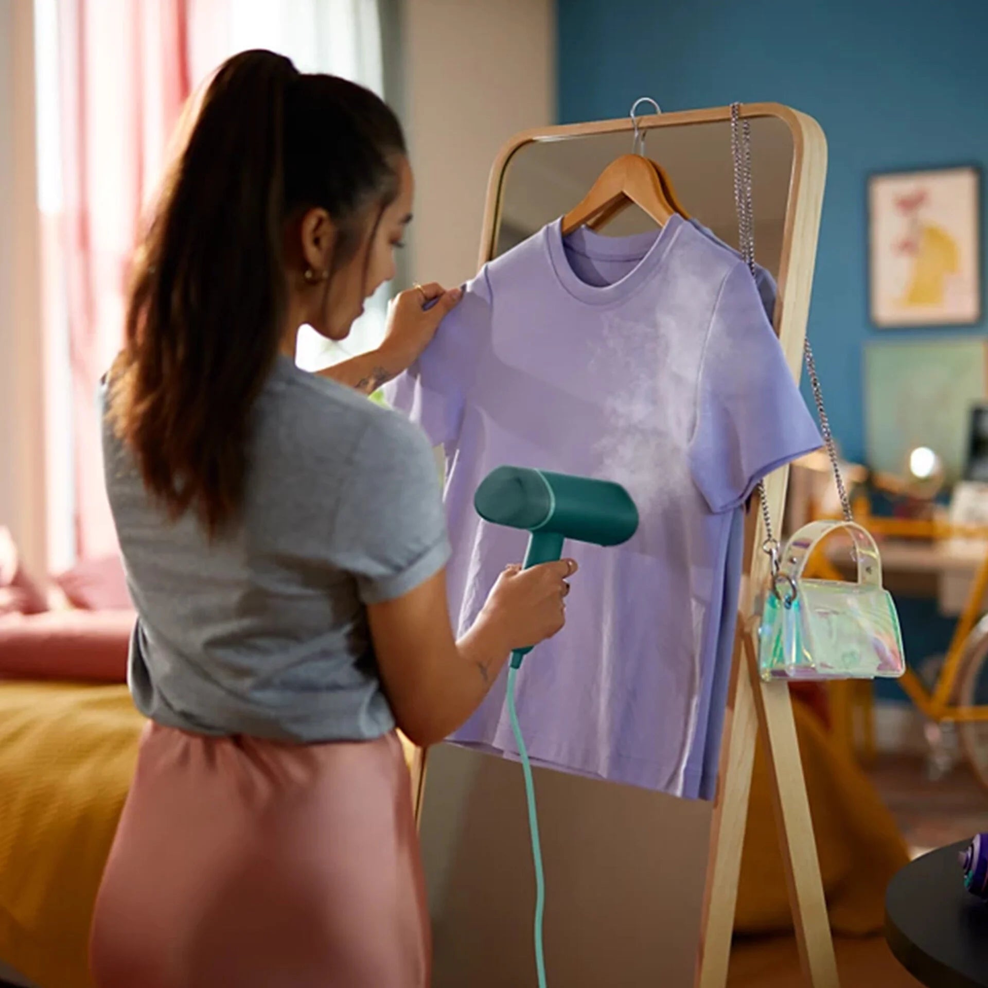 PHILIPS STH3020/70 Buharlı Dikey Düzleştirici Su Yeşili