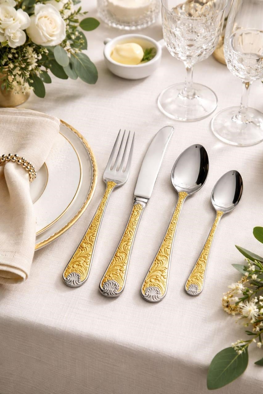 King George Gold 84 Parça Çatal Bıçak Seti