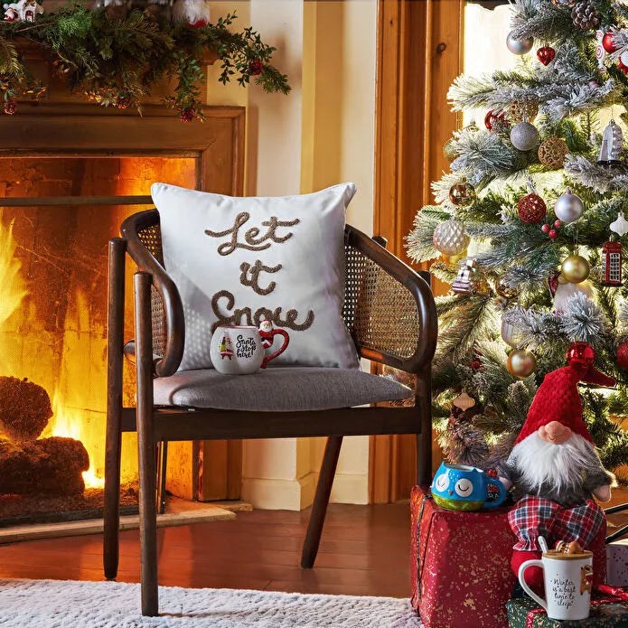 Karaca Home Woodland Beyaz Snow Cozy Kırlent 45x45 cm
