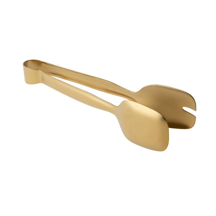 Jumbo Steel Matte Titanium Gold Pastry Tongs 