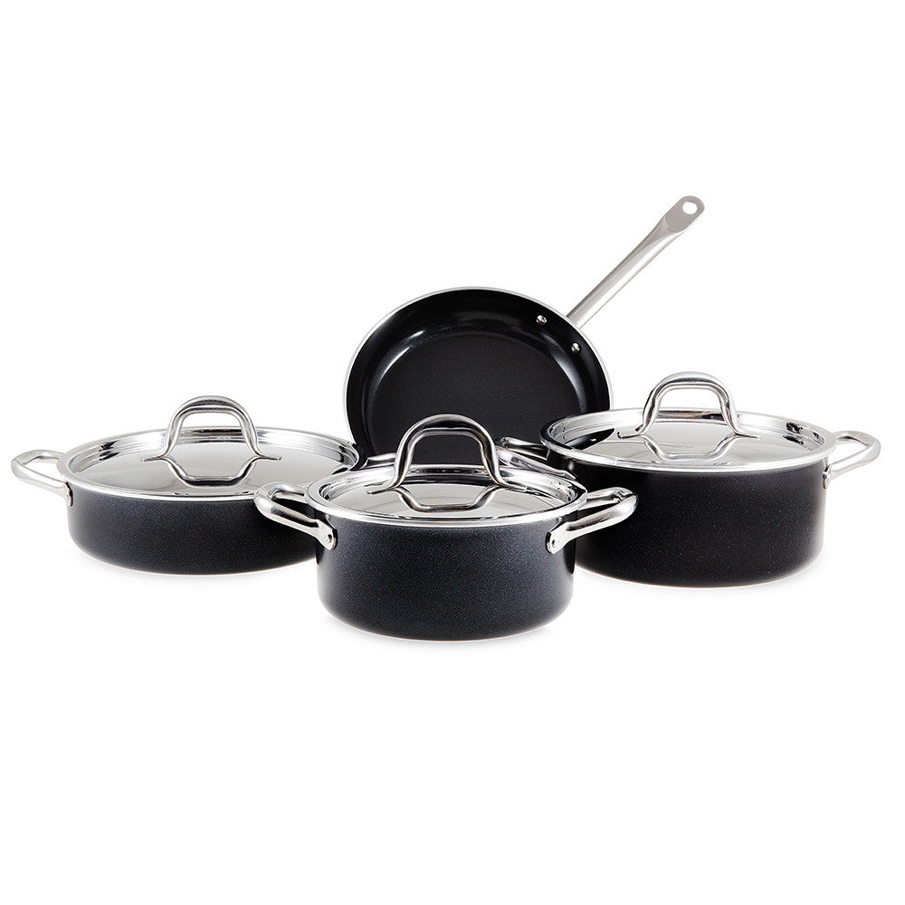 Jumbo Swiss Crystal Black Cookware Set 7 Pieces