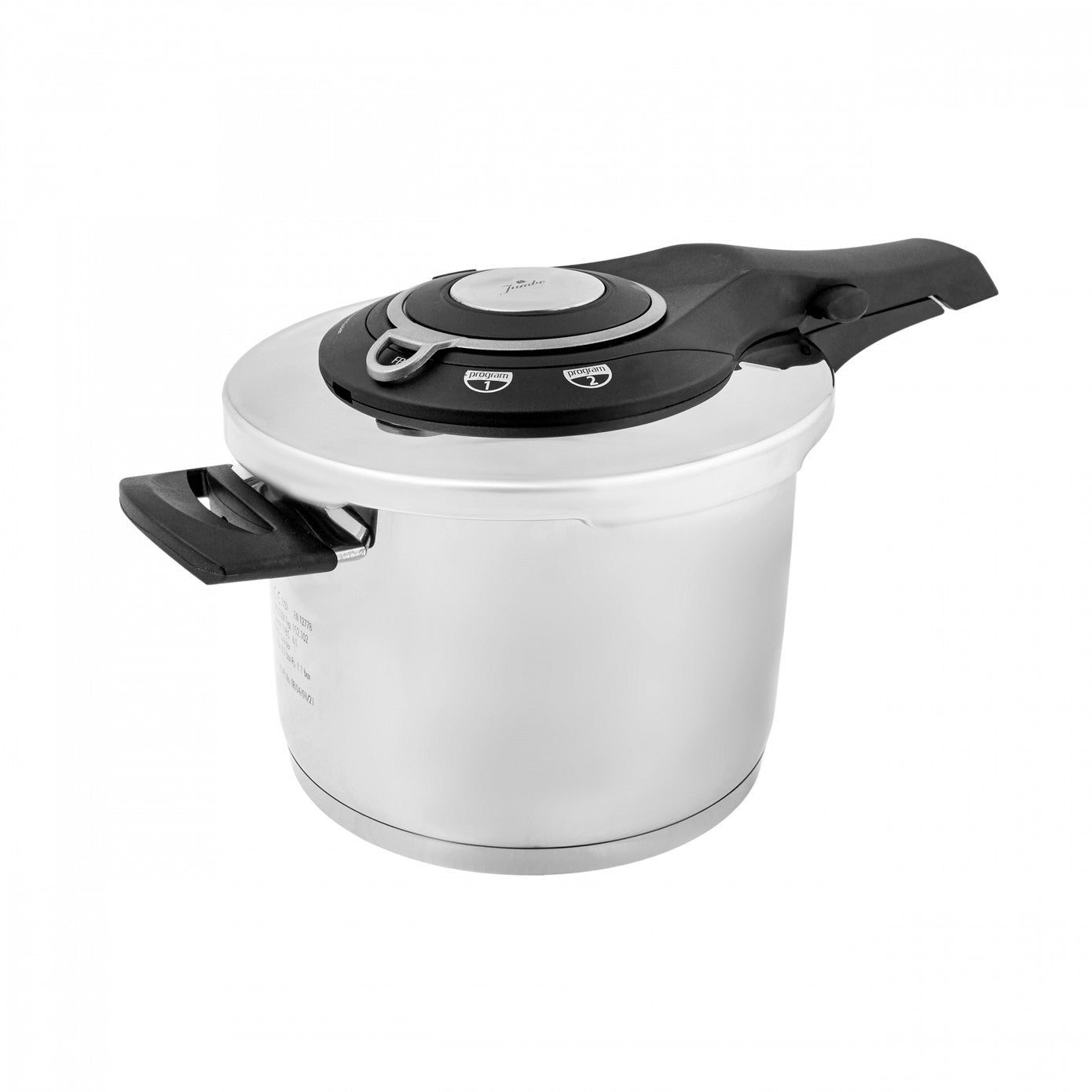 Jumbo Procook Black Light Gray Stainless Steel Pressure Cooker 6 Lt