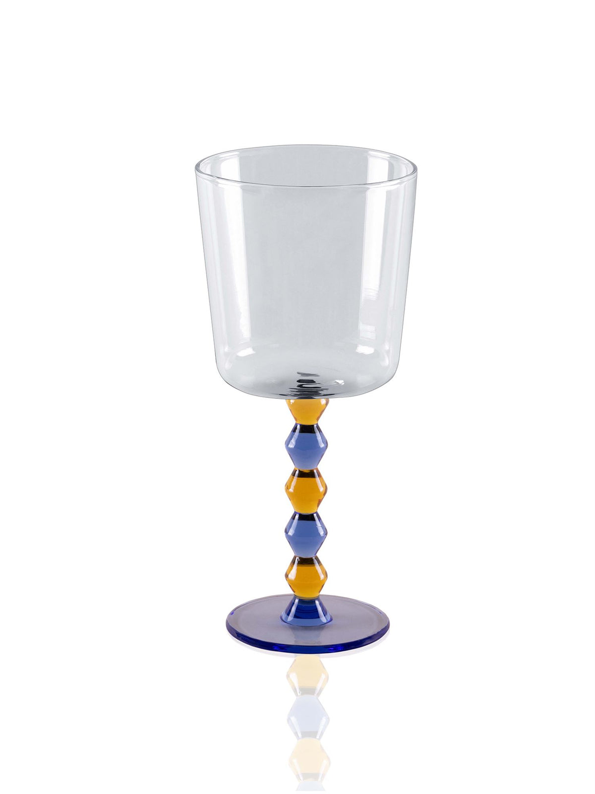 The Mia Bead Şarap Kadehi Mavi 300 ml (Paket: 6 Adet)