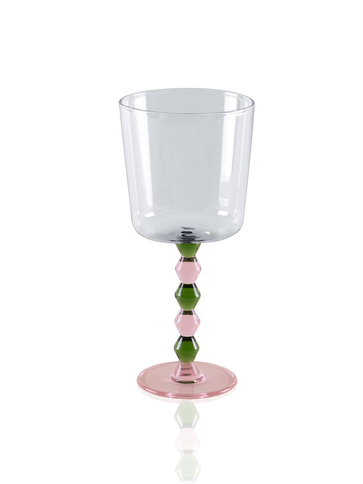 The Mia Bead Şarap Kadehi Yeşil 300 ml (Paket: 6 Adet)