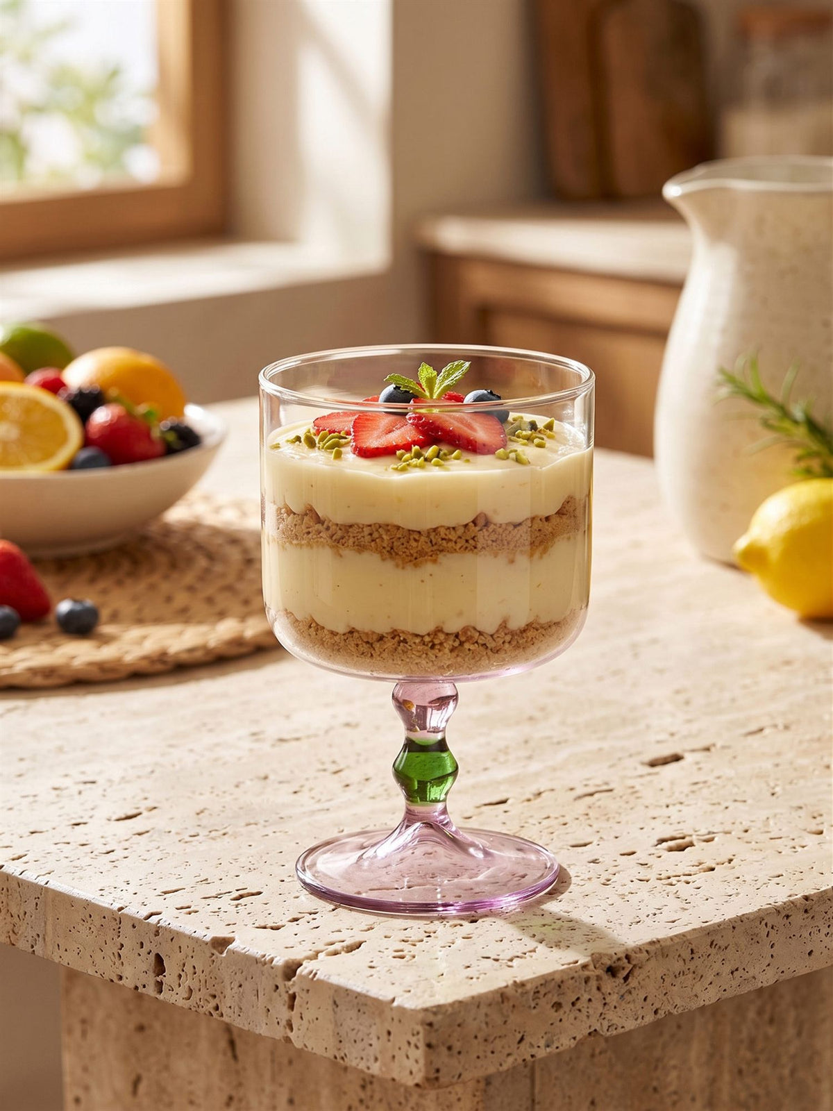 The Mia Bead Dondurmalık Tatlı Sunum Kasesi Yeşil 300 ml