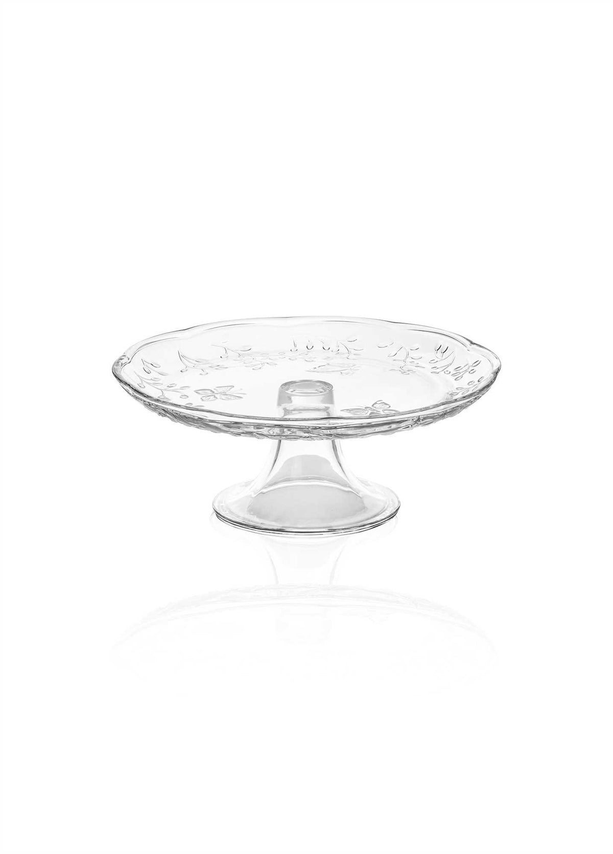 The Mia Ayaklı Cam Sunum Tabağı 27x27x11 cm (Paket: 6 Adet)