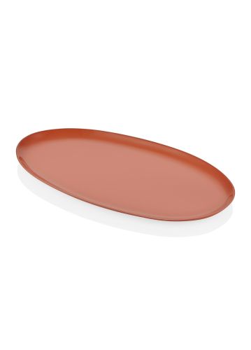 The Mia Cotta Limoges Oval Servis Tabağı Terracota 43x22cm (Paket: 6 Adet)