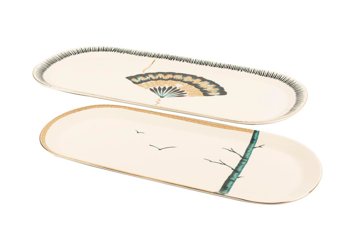 La Maison Grace 2li Oval Srvs Tabağı 42cm + 34cm