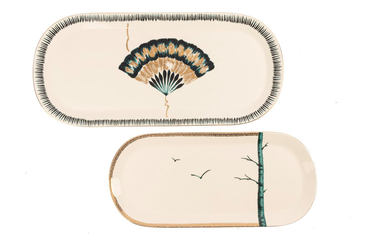 La Maison Grace 2li Oval Srvs Tabağı 42cm + 34cm