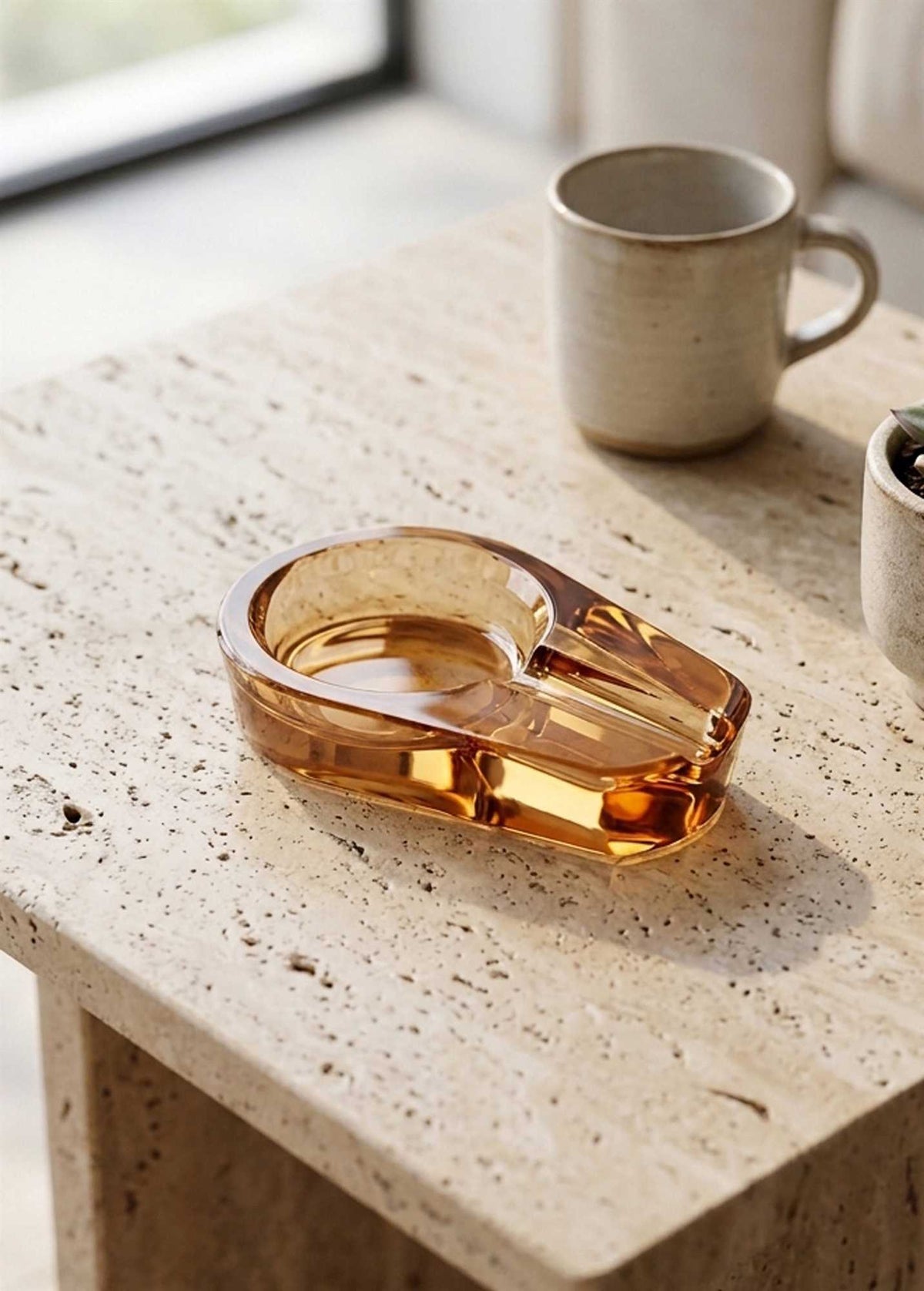 The Mia Kristal Puro Küllüğü Amber 12x8 Cm