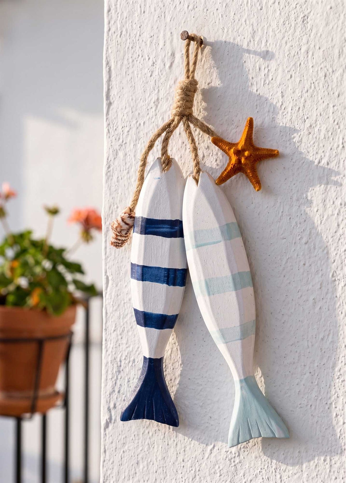 The Mia Halat Askılı Deniz Yıldızı ve Kabuklu Obje 20 cm