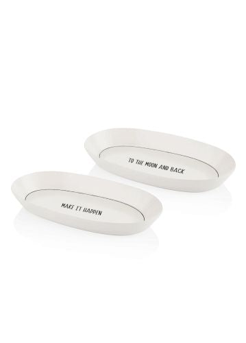 The Mia Daily Tunes Oval Servis Tabağı 2'li Set 29 cm