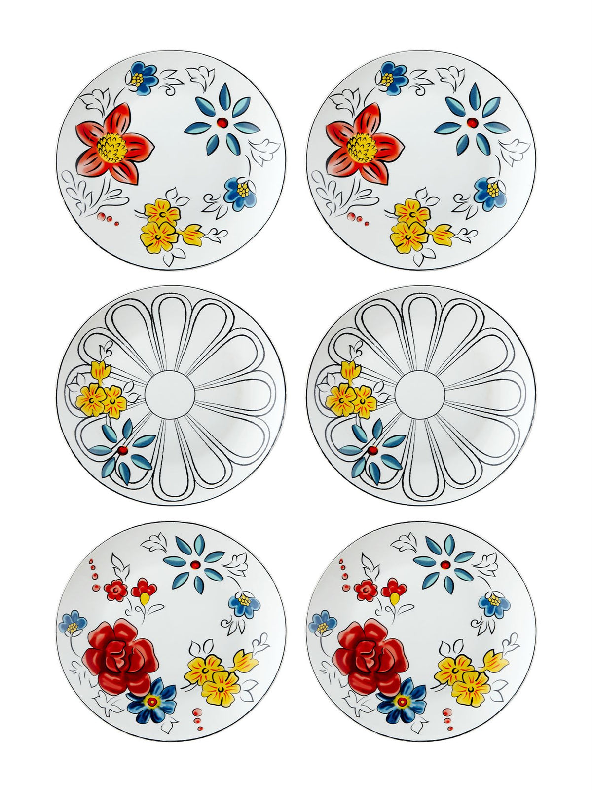 The Mia Fiore Pasta Tabağı 6 Kişilik (Paket: 2 Adet)