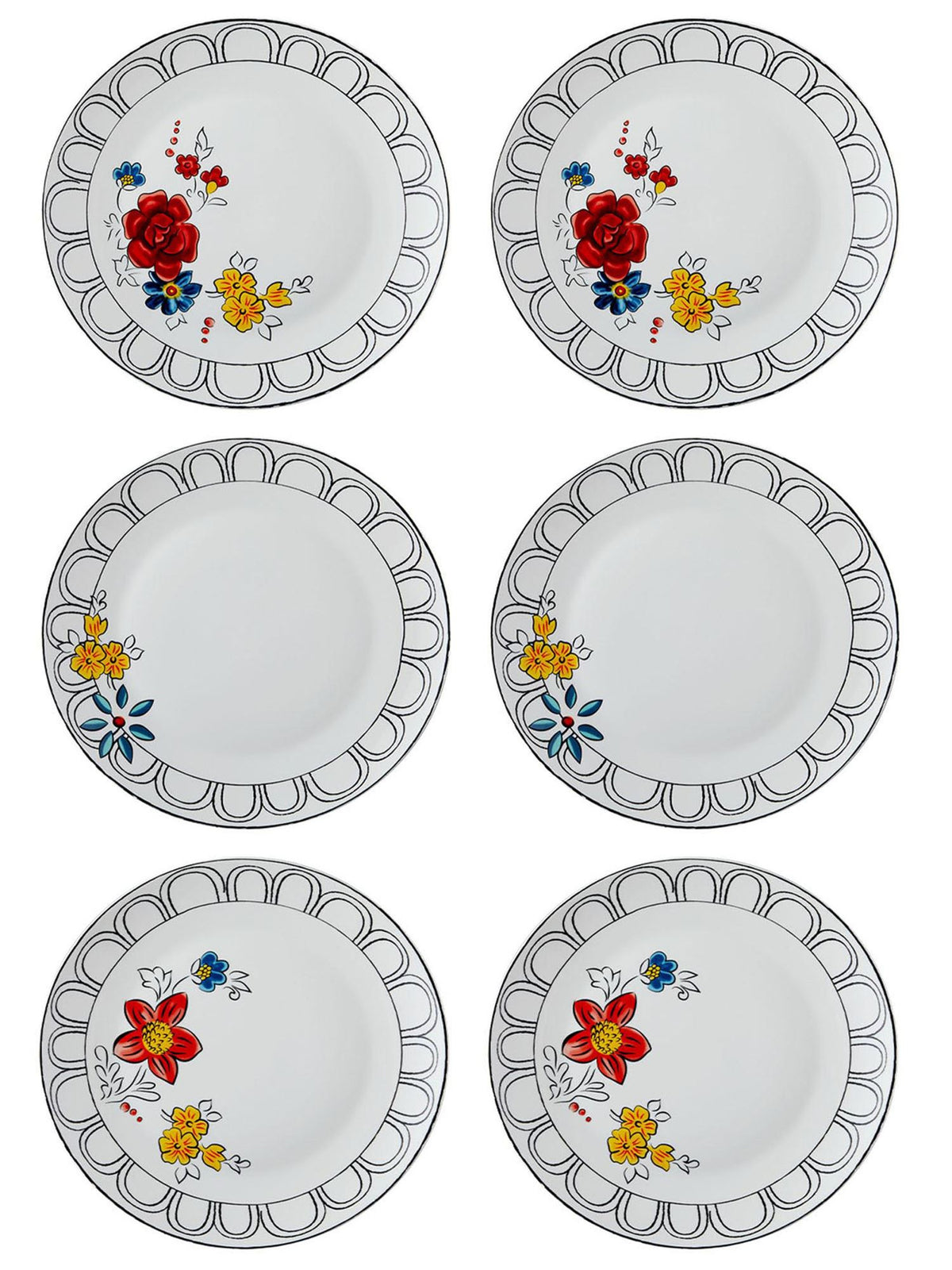 The Mia Fiore Servis Tabağı 6 Kişilik (Paket: 2 Adet)