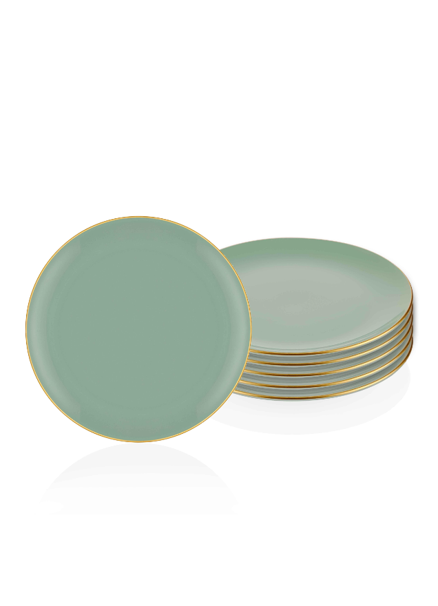 Basic Serving Plate Set of 6 Green - 26cm