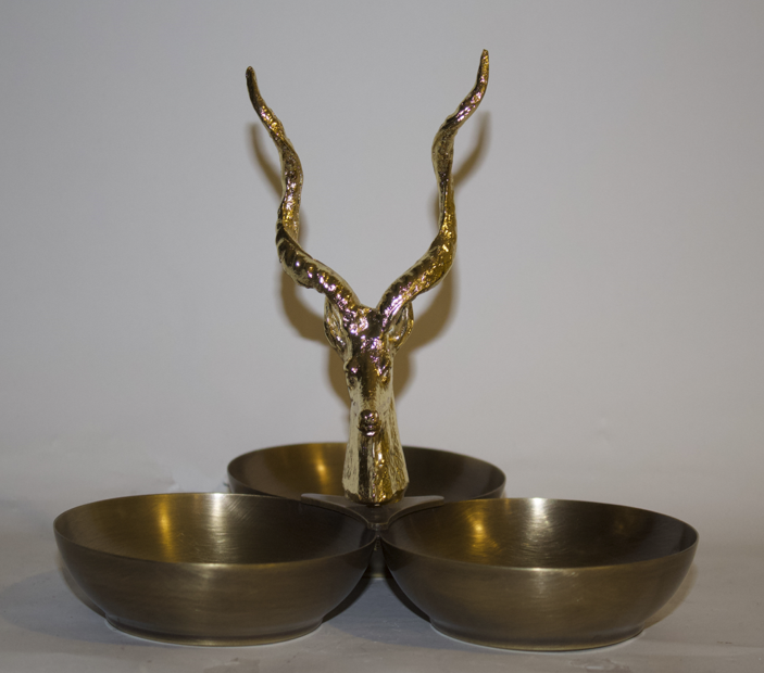 Deer Triple Snack Bowl