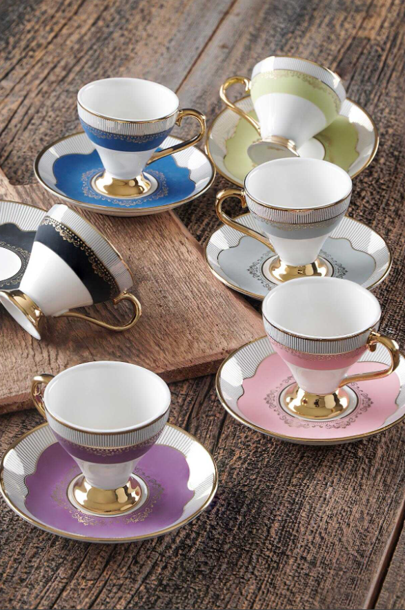 Vivian Set of 6 Coffee Cups - 90 ml