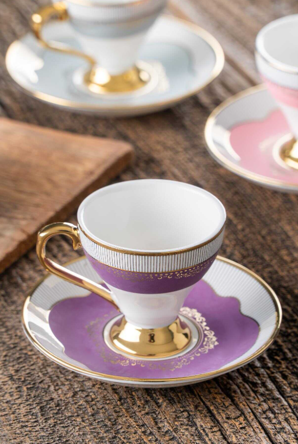 Vivian Set of 6 Coffee Cups - 90 ml