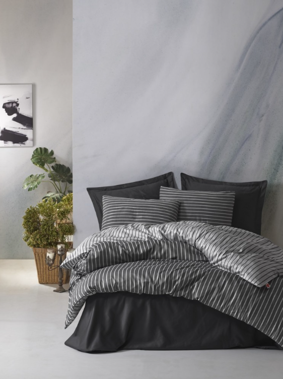 Bamboo Double Duvet Cover Set Anthracite