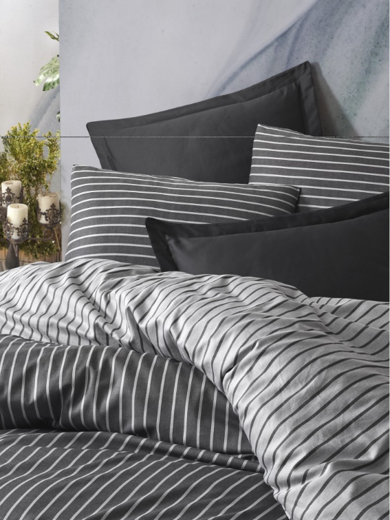 Bamboo Double Duvet Cover Set Anthracite