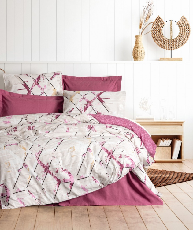 Double Duvet Cover Set Renata Plum