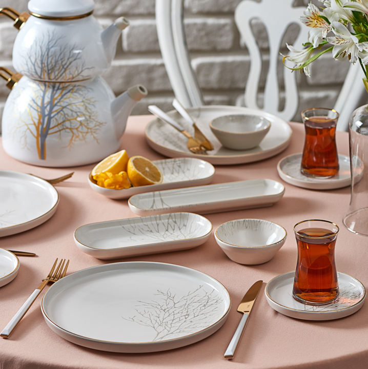 Neva Çınar Natural 26 Piece Breakfast Set for 6 People